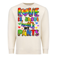 Sandshell love is about hearts not parts Premium Sweatshirt - LillyAllenDesigns