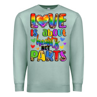 Seafoam love is about hearts not parts Premium Sweatshirt - LillyAllenDesigns