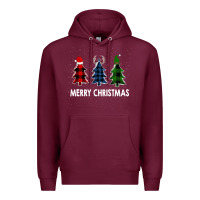 Burgundy Merry Christmas Premium Hoodie - Bettercallsaul
