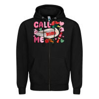 Black call me valentine mallard duck Zipper Hoodie - MaliasSmallBusiness