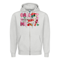 Dove Grey call me valentine mallard duck Zipper Hoodie - MaliasSmallBusiness