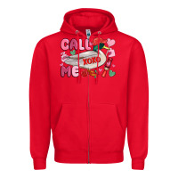Red call me valentine mallard duck Zipper Hoodie - MaliasSmallBusiness