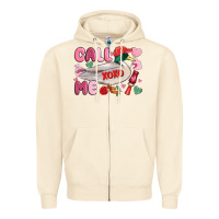 Sandshell call me valentine mallard duck Zipper Hoodie - MaliasSmallBusiness