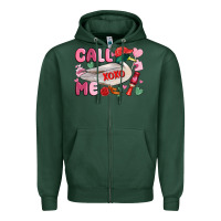 Sports Green call me valentine mallard duck Zipper Hoodie - MaliasSmallBusiness