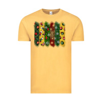 Vintage Mustard christmas brushstroke Vintage Tee - BundleAndBundleShop