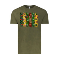 Vintage Olive christmas brushstroke Vintage Tee - BundleAndBundleShop