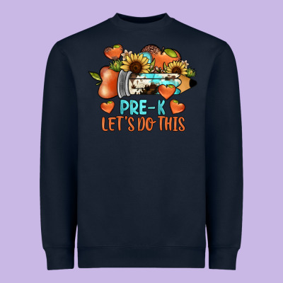 Pre K Let's Do This Heavyweight Sweatshirt Designed By Jahusdesignshop