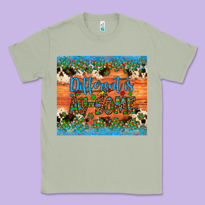 Different Is Au Some Autism Awareness Cowhide Leopard Tumbler Classic Tee Designed By Artiststas