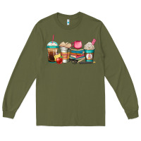Army Green teacher fuel coffee cups Long Sleeve Tee - Jasminsmagicworld