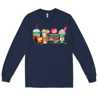 Navy teacher fuel coffee cups Long Sleeve Tee - Jasminsmagicworld