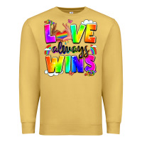 Antique Gold love always wins Premium Sweatshirt - LillyAllenDesigns