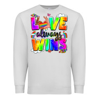 Dove Grey love always wins Premium Sweatshirt - LillyAllenDesigns