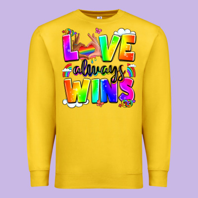 Love Always Wins Premium Sweatshirt Designed By Lillyallendesigns