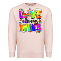 Pale Pink love always wins Premium Sweatshirt - LillyAllenDesigns