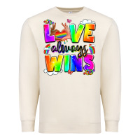 Sandshell love always wins Premium Sweatshirt - LillyAllenDesigns
