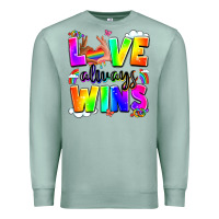 Seafoam love always wins Premium Sweatshirt - LillyAllenDesigns