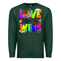 Sports Green love always wins Premium Sweatshirt - LillyAllenDesigns