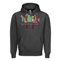 Charcoal Heather booktrovert Zipper Hoodie - MaliasSmallBusiness