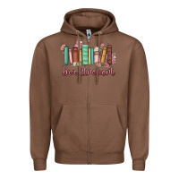 Chestnut booktrovert Zipper Hoodie - MaliasSmallBusiness