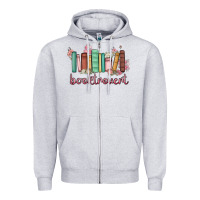 Heather Grey booktrovert Zipper Hoodie - MaliasSmallBusiness