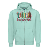 Seafoam booktrovert Zipper Hoodie - MaliasSmallBusiness