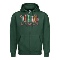 Sports Green booktrovert Zipper Hoodie - MaliasSmallBusiness