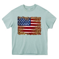 Arona american flag and leopard Heavy Core Tee - Artiststas