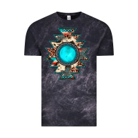 Cloud Black aztec leopard turquoise gemstone Vintage Tee - JahusDesignShop
