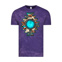 Cloud Purple aztec leopard turquoise gemstone Vintage Tee - JahusDesignShop