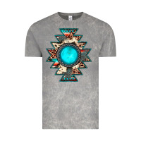 Cloud Rock aztec leopard turquoise gemstone Vintage Tee - JahusDesignShop