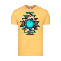 Vintage Mustard aztec leopard turquoise gemstone Vintage Tee - JahusDesignShop
