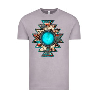 Vintage Zinc aztec leopard turquoise gemstone Vintage Tee - JahusDesignShop