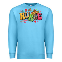 Ocean Blue mexican spanish nurse Premium Sweatshirt - LillyAllenDesigns