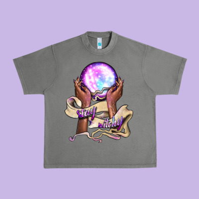 Stay Witchy Urban Heavy Tee Designed By Bundleandbundleshop