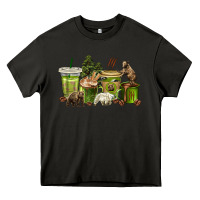 Asphalt bear coffee cups Heavy Core Tee - texasbilliewilder