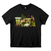 Black bear coffee cups Heavy Core Tee - texasbilliewilder