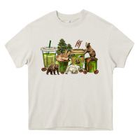 Cream bear coffee cups Heavy Core Tee - texasbilliewilder