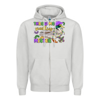 Dove Grey throw me something mister mardi gras duck Zipper Hoodie - MaliasSmallBusiness