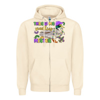 Throw Me Something Mister Mardi Gras Duck Zipper Hoodie | Teevron