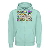 Seafoam throw me something mister mardi gras duck Zipper Hoodie - MaliasSmallBusiness