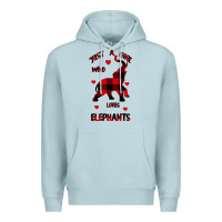 Blue Mist Just a girl who loves Elephants - Elephant Premium Hoodie - Bettercallsaul