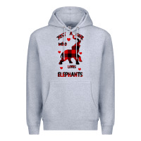 Heather Grey Just a girl who loves Elephants - Elephant Premium Hoodie - Bettercallsaul