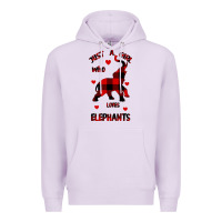 Lilac Just a girl who loves Elephants - Elephant Premium Hoodie - Bettercallsaul