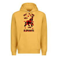 Mustard Just a girl who loves Elephants - Elephant Premium Hoodie - Bettercallsaul