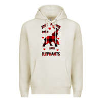 Oatmeal Heather Just a girl who loves Elephants - Elephant Premium Hoodie - Bettercallsaul