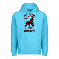Ocean Blue Just a girl who loves Elephants - Elephant Premium Hoodie - Bettercallsaul