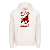 Pale Pink Just a girl who loves Elephants - Elephant Premium Hoodie - Bettercallsaul