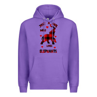 Purple Just a girl who loves Elephants - Elephant Premium Hoodie - Bettercallsaul