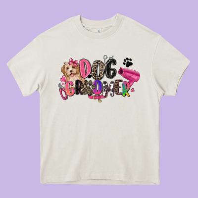 Dog Groomer Heavy Core Tee Designed By Zillion Design Studio