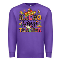 Purple nacho average teacher Premium Sweatshirt - LillyAllenDesigns